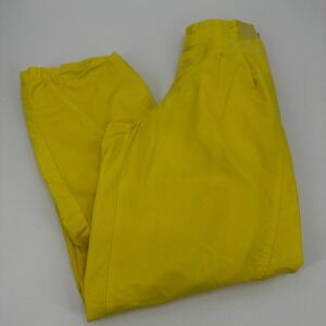 Free People Movement Yellow Cargo Y2K Pants High Waist Button Fly Cropped Leg XS